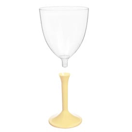 Calice Plastica Vino Gambo Crema 300ml 2P (20 Pezzi)