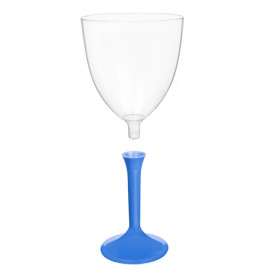 Calice Plastica Vino Gambo Blu Mediterraneo 300ml 2P (20 Pezzi)