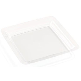 Piatto Plastica Rigida Trasparente 22,5x22,5cm (200 Pezzi)