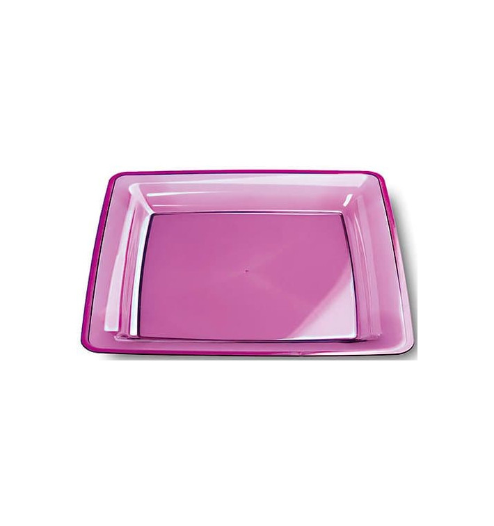 Piatto Plastica Rigida Quadrato Melanzana 22,5x22,5cm (72 Pezzi) Piatto Plastica Rigida Quadrato Melanzana 22,5x22,5cm (72 Pezzi)