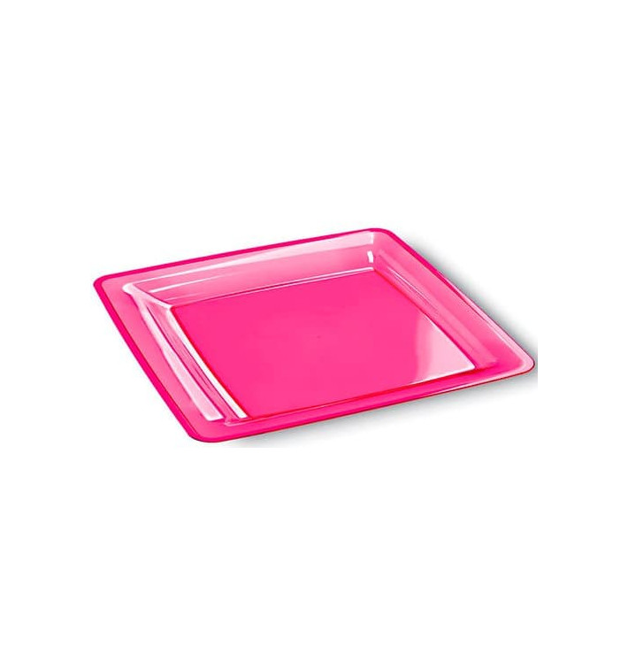Piatto Plastica Rigida Quadrato Lampone 18x18cm (108 Pezzi) Piatto Plastica Rigida Quadrato Lampone 18x18cm (108 Pezzi)