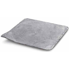 Piatto di Plastica Ardesia PS 24x24 cm (10 Pezzi)