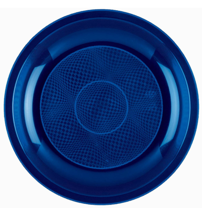 Piatto Plastica Piano Blu Round PP Ø220mm (600 Pezzi)