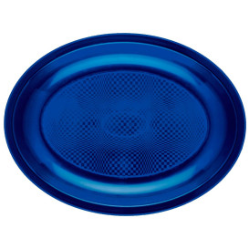 Vassoio Plastica Ovale Blu Round PP 255x190mm (600 Pezzi)