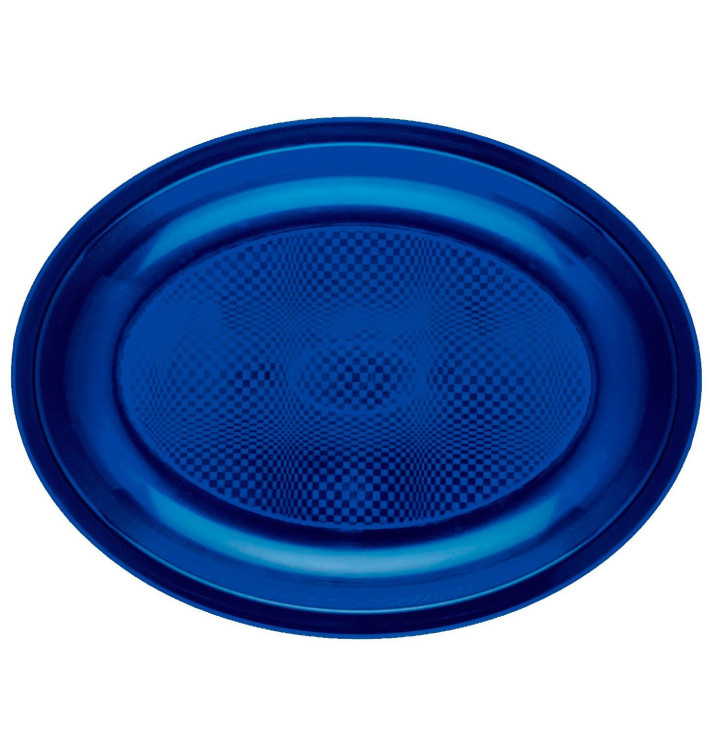 Vassoio Plastica Ovale Blu Round PP 255x190mm (600 Pezzi) Vassoio Plastica Ovale Blu Round PP 255x190mm (600 Pezzi)