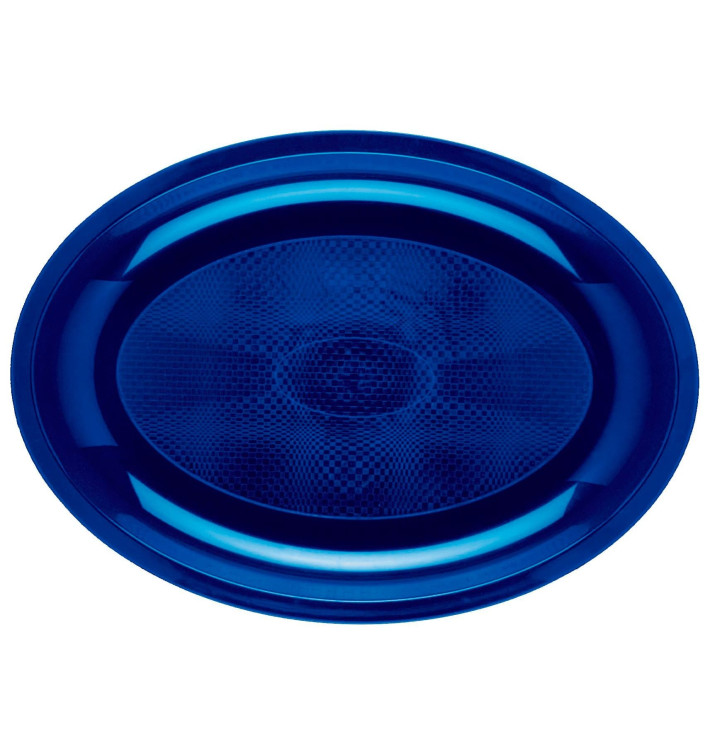 Vassoio Plastica Ovale Blu Round PP 315x220mm (300 Pezzi) Vassoio Plastica Ovale Blu Round PP 315x220mm (300 Pezzi)