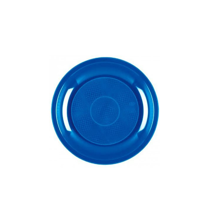 Piatto Plastica Piano Blu Mediterraneo Round PP Ø220mm (50 Pezzi) Piatto Plastica Piano Blu Mediterraneo Round PP Ø220mm (50 Pezzi)