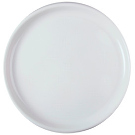 Piatto di Plastica per Pizza Bianco Round PP Ø350mm (12 Pezzi)