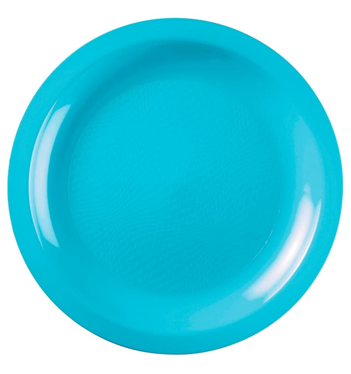 Piatto Plastica Piano Turchese Round PP Ø220mm (50 Pezzi) Piatto Plastica Piano Turchese Round PP Ø220mm (50 Pezzi)
