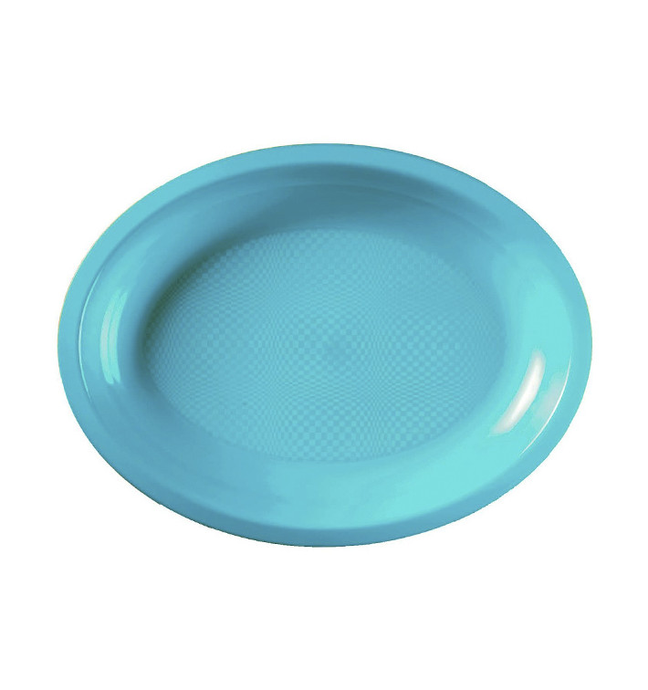 Vassoio Plastica Ovale Turchese Round PP 255x190mm (600 Pezzi) Vassoio Plastica Ovale Turchese Round PP 255x190mm (600 Pezzi)