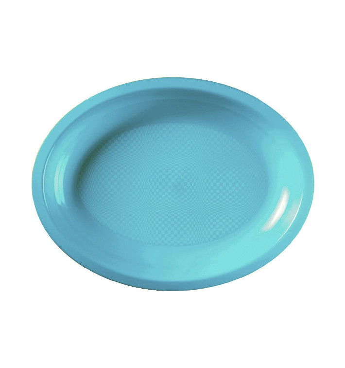 Vassoio Plastica Ovale Turchese Round PP 315x220mm (25 Pezzi) Vassoio Plastica Ovale Turchese Round PP 315x220mm (25 Pezzi)