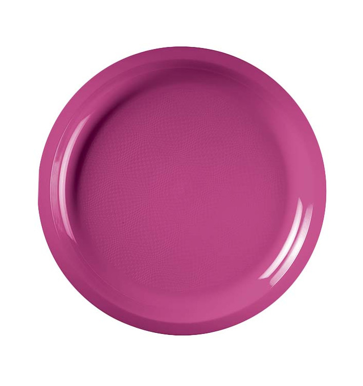 Piatto di Plastica Fucsia Round PP Ø290mm (300 Pezzi) Piatto di Plastica Fucsia Round PP Ø290mm (300 Pezzi)