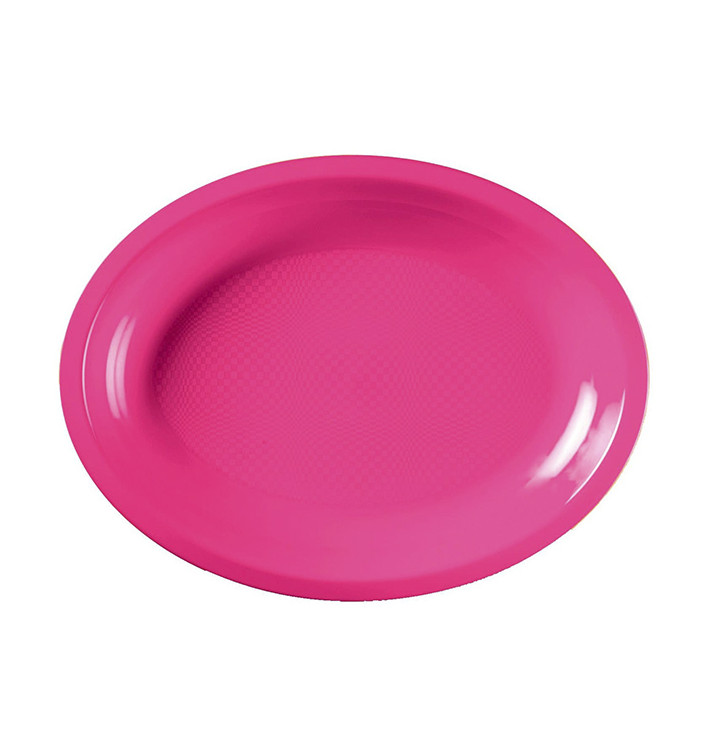 Vassoio Plastica Ovale Fucsia Round PP 315x220mm (300 Pezzi) Vassoio Plastica Ovale Fucsia Round PP 315x220mm (300 Pezzi)
