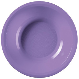 Piatto di Plastica Fondo Lilla Round PP Ø195mm (50 Pezzi)