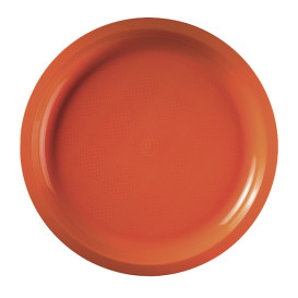 Piatto di Plastica Arancione Round PP Ø290mm (25 Pezzi)