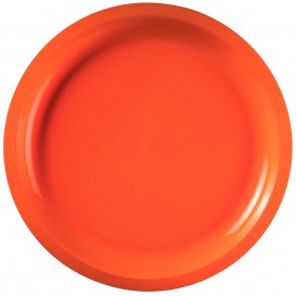 Piatto di Plastica Arancione Round PP Ø290mm (300 Pezzi)