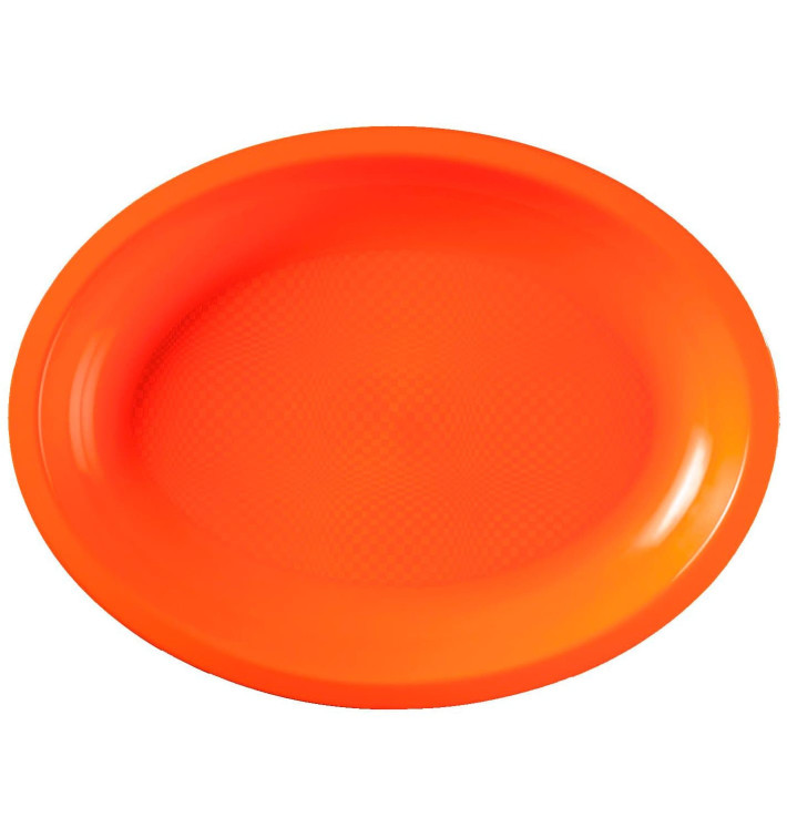 Vassoio Plastica Ovale Arancione Round PP 255x190mm (600 Pezzi)