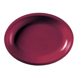 Vassoio Plastica Ovale Bourdeaux Round PP 255x190mm (50 Pezzi)