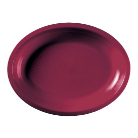 Vassoio Plastica Ovale Bourdeaux Round PP 315x220mm (25 Pezzi)