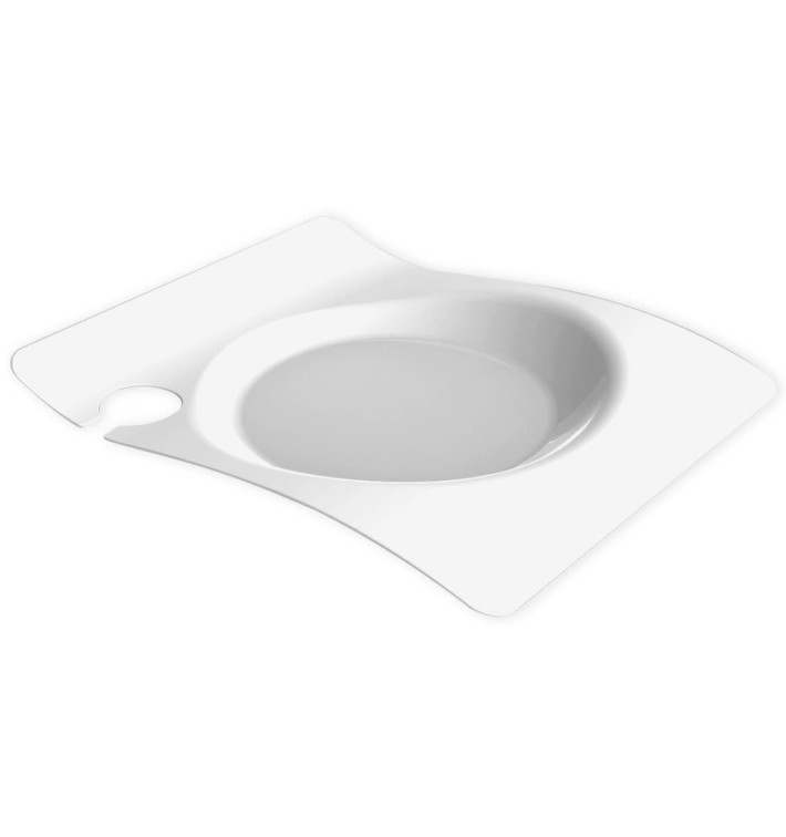 Piatto di Plastica "Forma" Catering Bianco 22x18 cm (12 Pezzi) Piatto di Plastica "Forma" Catering Bianco 22x18 cm (12 Pezzi)