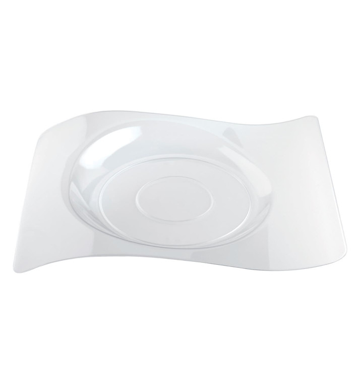 Piatto di Plastica "Forma" Transparent 22x18 cm (12 Pezzi) Piatto di Plastica "Forma" Transparent 22x18 cm (12 Pezzi)