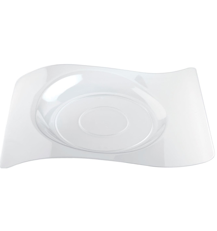 Piatto di Plastica "Forma" Transparent 28x23 cm (180 Pezzi) Piatto di Plastica "Forma" Transparent 28x23 cm (180 Pezzi)
