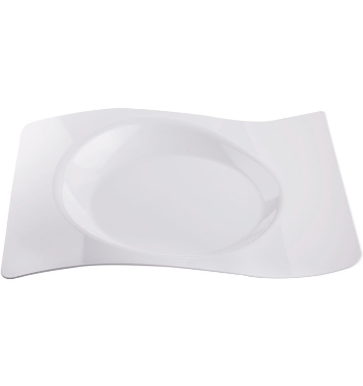 Piatto di Plastica "Forma" Bianco 28x23 cm (12 Pezzi) Piatto di Plastica "Forma" Bianco 28x23 cm (12 Pezzi)