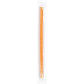 Cannuccia Dritta Arancione per Granita Ø8mm 22cm (500 Pezzi)