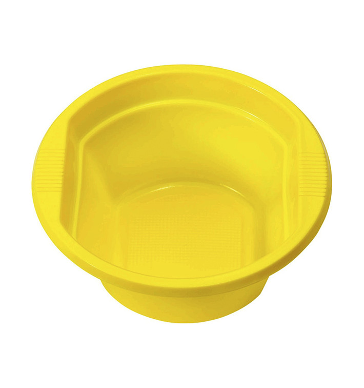 Ciotola di Plastica PS Giallo 250ml Ø12cm (30 Pezzi) Ciotola di Plastica PS Giallo 250ml Ø12cm (30 Pezzi)