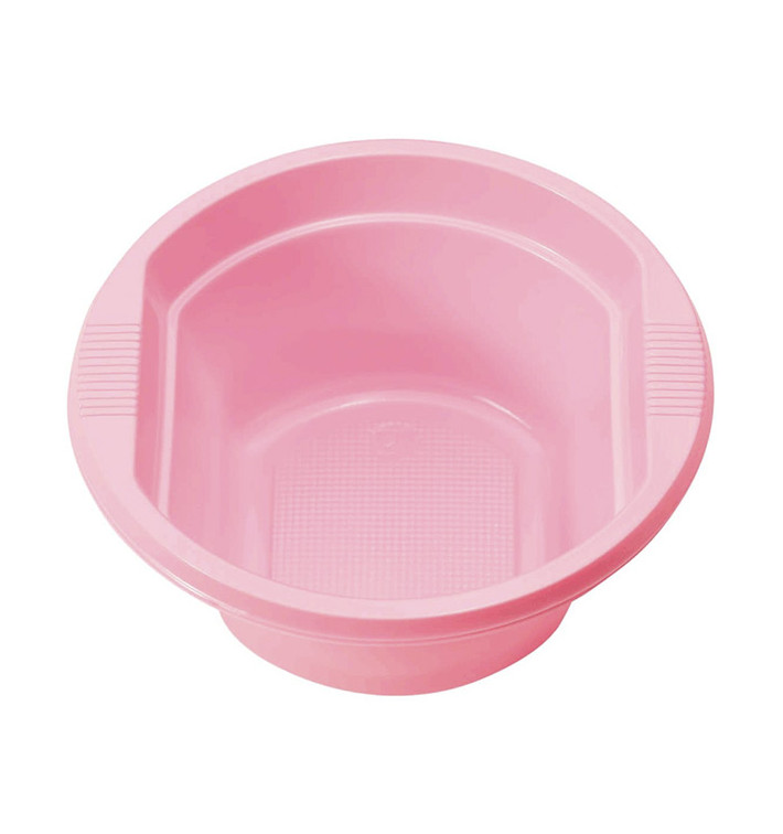 Ciotola di Plastica PS Rosa 250ml Ø12cm (30 Pezzi)