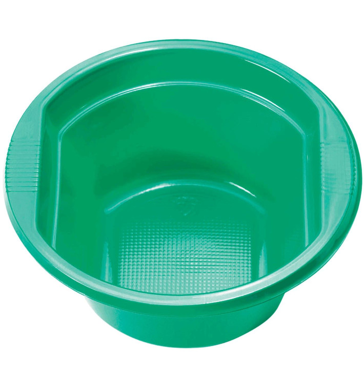 Ciotola di Plastica PS Verde 250ml Ø12cm (30 Pezzi) Ciotola di Plastica PS Verde 250ml Ø12cm (30 Pezzi)