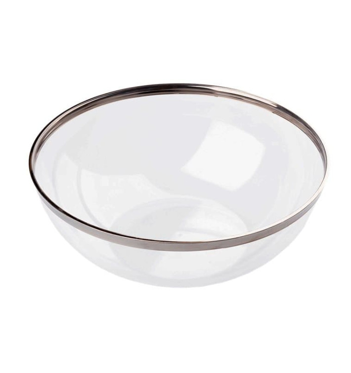 Ciotola PS Glas Rígida Bordo Argento 1500ml Ø20cm (4 Pezzi) Ciotola PS Glas Rígida Bordo Argento 1500ml Ø20cm (4 Pezzi)
