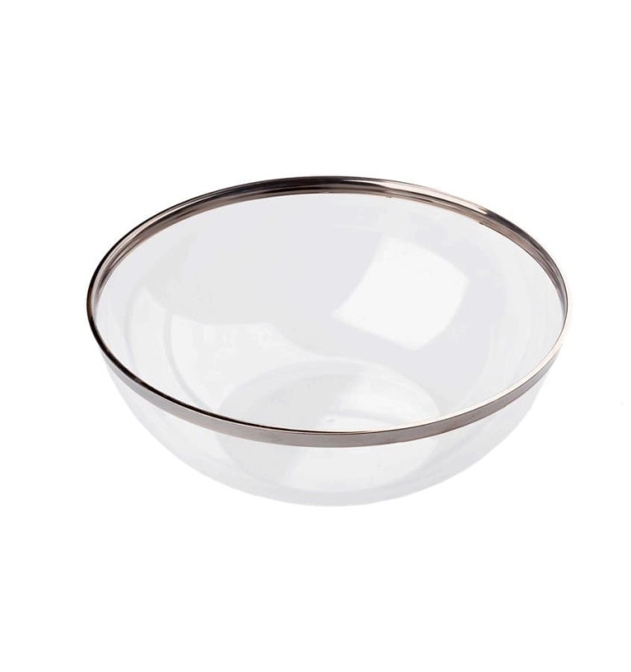 Ciotola PS Glas Rígida Bordo Argento 400ml Ø14cm (8 Pezzi) Ciotola PS Glas Rígida Bordo Argento 400ml Ø14cm (8 Pezzi)