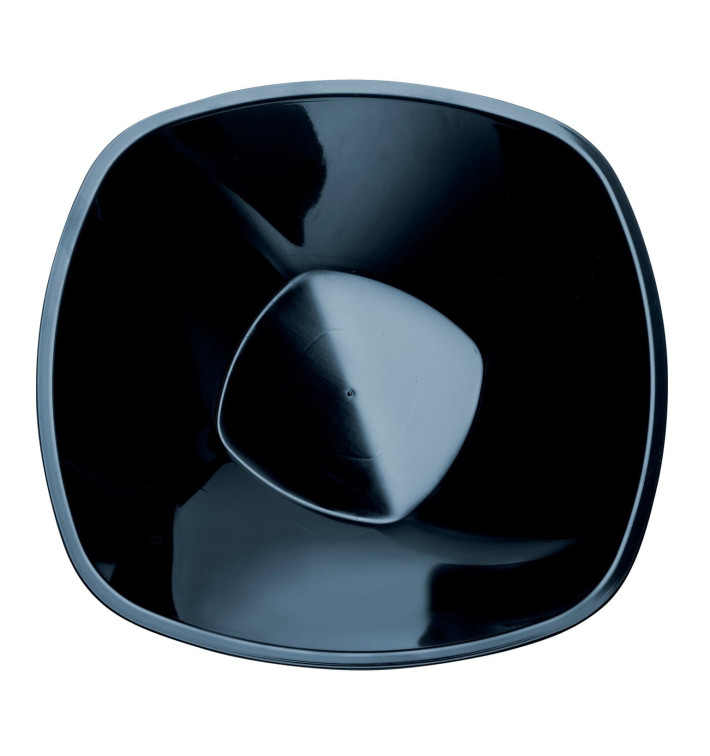 Ciotola di Plastica PP "Square" Nero 1250 Ø21cm (3 Pezzi) Ciotola di Plastica PP "Square" Nero 1250 Ø21cm (3 Pezzi)