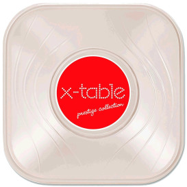 Ciotola Plastica PP "X-Table" Perla 18x18cm (8 Pezzi)