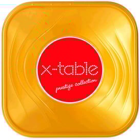 Ciotola Plastica PP "X-Table" Oro 18x18cm (8 Pezzi)