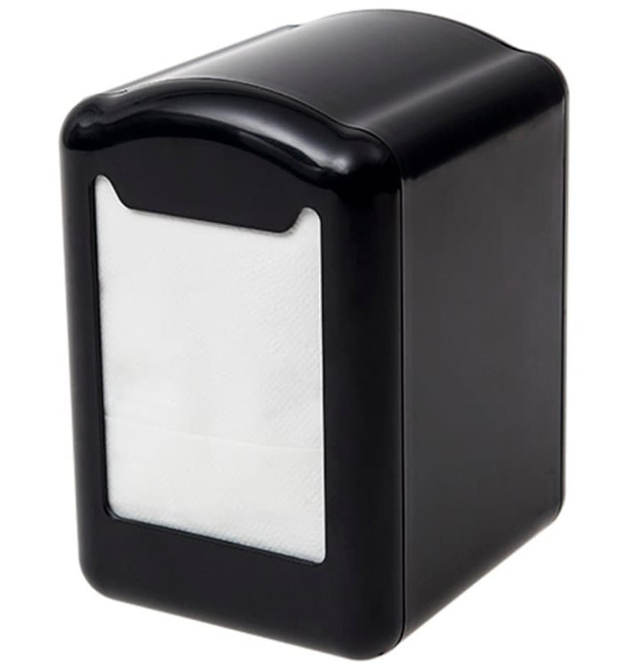 Dispenser Tovaglioli Miniservis Plastica Nero 17x17cm (1 Pezzi) Dispenser Tovaglioli Miniservis Plastica Nero 17x17cm (1 Pezzi)