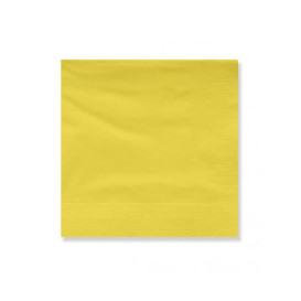 Tovagliolo di Carta 2V 25x25cm Giallo (200 Pezzi)
