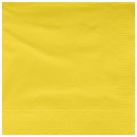 Tovagliolo di Carta 2V 25x25cm Giallo (200 Pezzi)