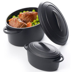 MiniCiotola Degustazione nero con coperchio 300ml (4 Pezzi)