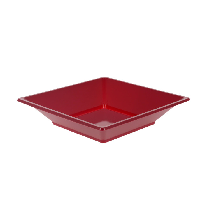 Piatto Plastica Fondo Quadrato Bordò 170mm (360 Pezzi) Piatto Plastica Fondo Quadrato Bordò 170mm (360 Pezzi)