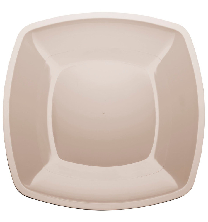 Piatto Plastica Piano Beige Square PS 300mm (144 Pezzi) Piatto Plastica Piano Beige Square PS 300mm (144 Pezzi)