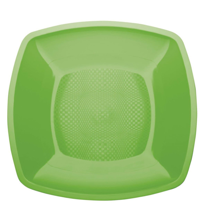 Piatto Plastica Piano Verde Acido Square PP 180mm (25 Pezzi) Piatto Plastica Piano Verde Acido Square PP 180mm (25 Pezzi)