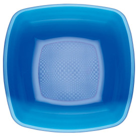 Piatto Plastica Fondo Nero Square PS 180mm (25 Pezzi)