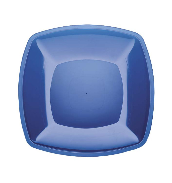Piatto Plastica Piano Blu Trasp. Square PS 300mm (12 Pezzi) Piatto Plastica Piano Blu Trasp. Square PS 300mm (12 Pezzi)