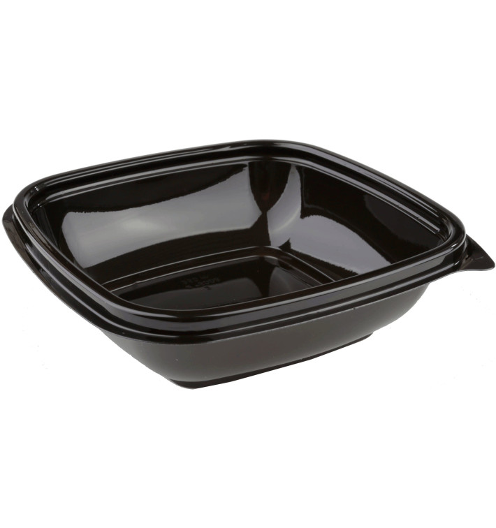 Ciotola Quadrato Nero PET 250ml 125x125x40mm (50 Pezzi) Ciotola Quadrato Nero PET 250ml 125x125x40mm (50 Pezzi)