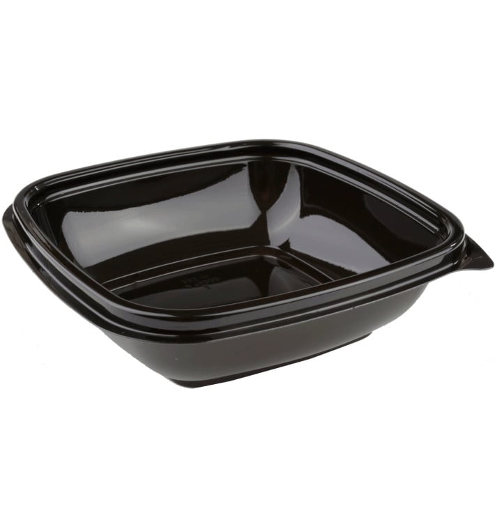 Ciotola Quadrato Nero PET 250ml 125x125x40mm (500 Pezzi) Ciotola Quadrato Nero PET 250ml 125x125x40mm (500 Pezzi)