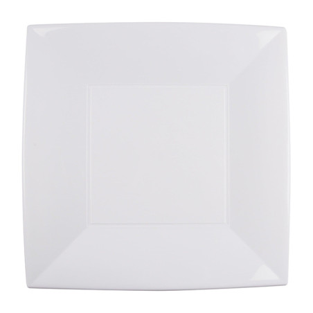 Piatto Plastica Piano Bianco Nice PP 290mm (12 Pezzi)