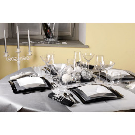 Piatto Plastica Fondo Bianco Nice PP 180mm (25 Pezzi)
