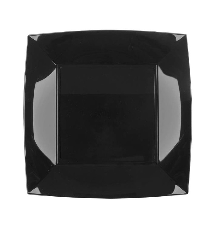 Piatto Plastica Piano Nero Nice PP 230mm (300 Pezzi) Piatto Plastica Piano Nero Nice PP 230mm (300 Pezzi)
